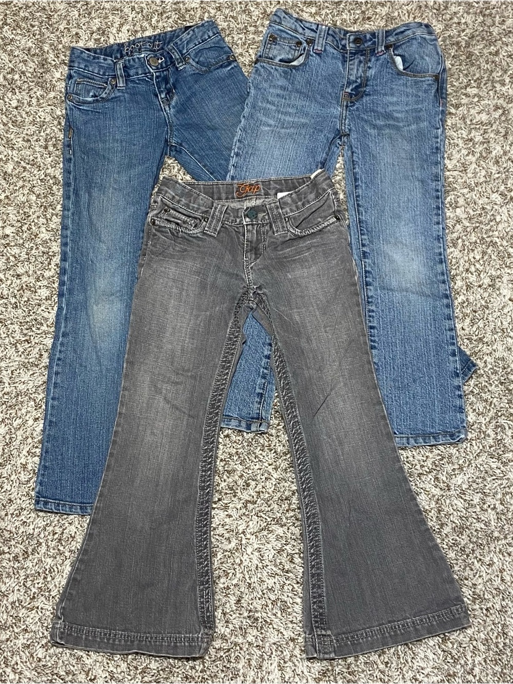GAP OLD NAVY GREENDOG Girls Size 6 & 7 Jeans Denim Lot Of 3ea